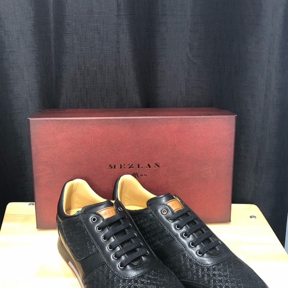 Mezlan Other - Mezlan casual shoes maxim black sneakers leather
